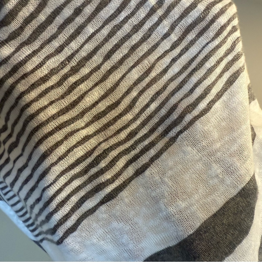 For Cynthia Gray/Tan & White Striped Tank Tops, Medium, New, Set of 2 - Picture 4 of 16